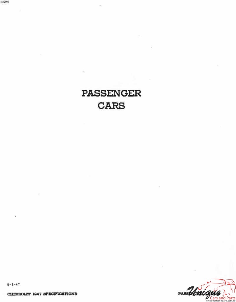 1947 Chevrolet Specifications Page 18